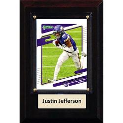 CICP46FMVJJ-NFL PLAQUE W/CARD 4X6 VIKINGS JUSTIN JEFFERSON