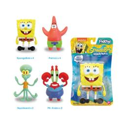 TCGFFSPOA1-FLEXFIGS SPONGEBOB ASSORTMENT (12)