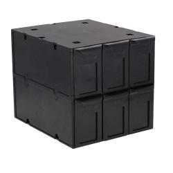 UBCWCCATGBLK-CARD CATALOGUE GRADED 6 DRAWER BLACK