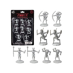 UMBMONGN8-MONSTER MINIATURE FIGURE SET UNPAINTED GNOLLS 8PK