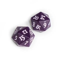 UPDIHMD20VMP-HEAVY METAL 2 D20 VIVID MIDNIGHT PLUM DICE SET